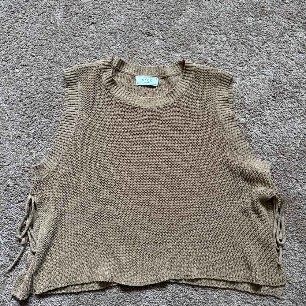 Sage Women's Knit Tan Tank Top